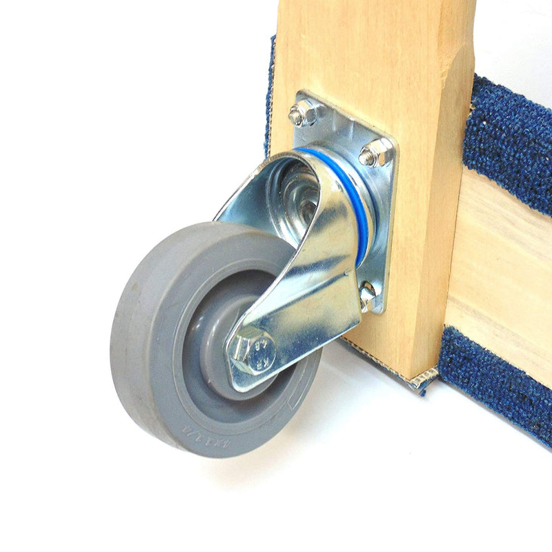 NK Furniture Movers Dolly, Soft Gray Non-Marking TPR Wheels -Blue